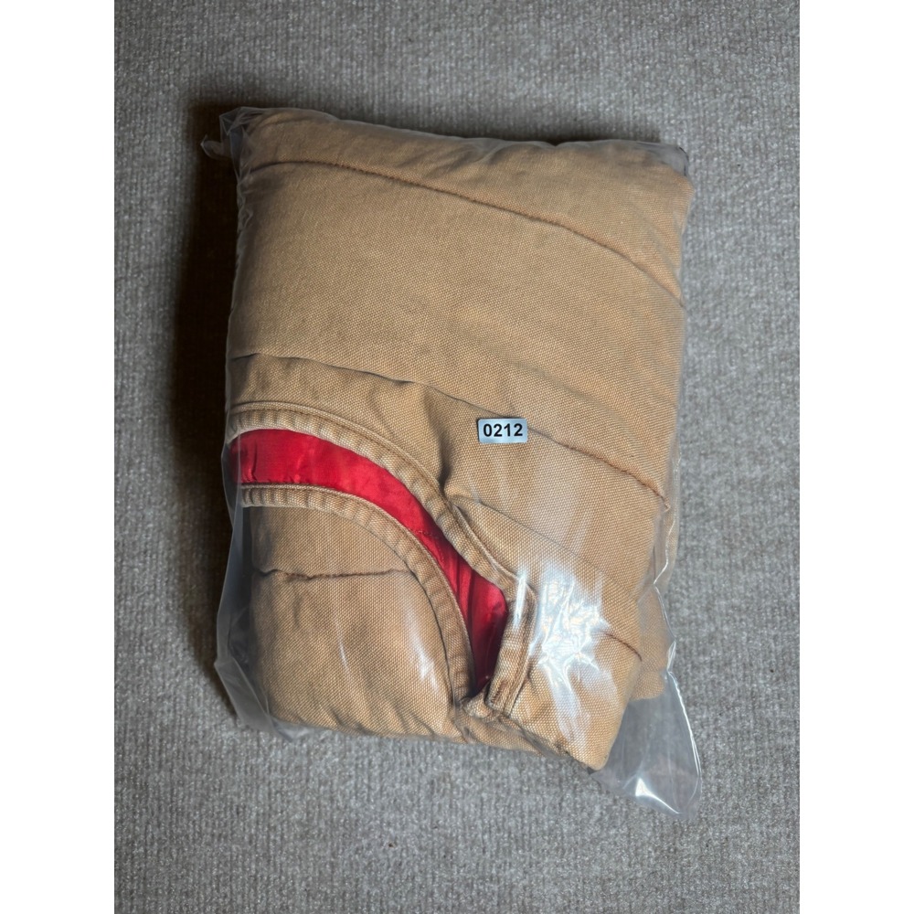 Walls Blizzard-Pruf Insulated Workwear Vest Tan Duck Canvas Red Lining Mens L - Picture 11 of 11